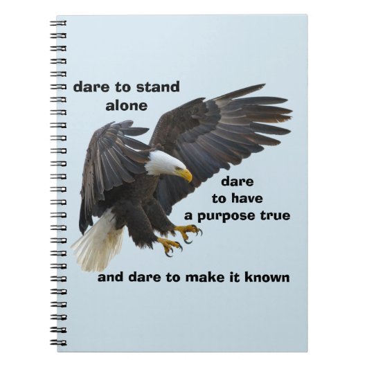 Dare to Stand Alone, American Bald Eagle Edition Notitieboek (Voorkant)