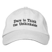 Dare to Think the Unthinable Geborduurde Pet (Voorkant)