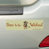 Dare voor schut bumpersticker (Op auto)