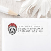 Daredevil Panda | Jouw namen toevoegen Etiket (Insitu)