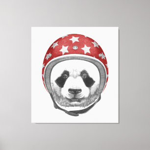 Dareduivel Panda Canvas Afdruk