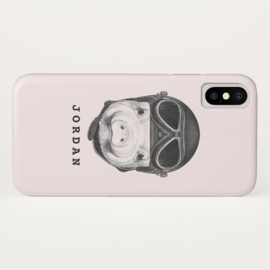 Dareduivel Pig | Jouw namen toevoegen Case-Mate iPhone Case (Achterkant (horizontaal))