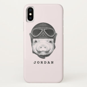 Dareduivel Pig Jouw namen toevoegen iPhone X Hoesje
