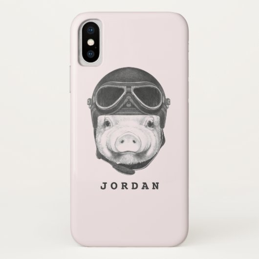 Dareduivel Pig | Jouw namen toevoegen Case-Mate iPhone Case (Achterkant)