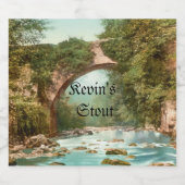 Dargle Bridge in Ierland op maat Bier Etiket (Enkel label)