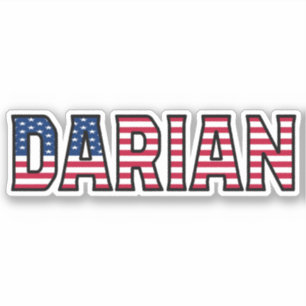 Darian Nom Prénom USA Autocollant Set d'autocollan