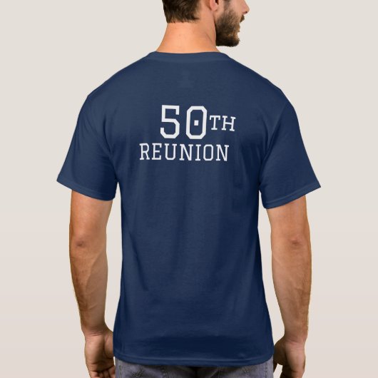 Darien Connecticut 50th High School Reunion T-shirt (Achterkant)