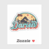 Darien, Connecticut Sticker (Vel)