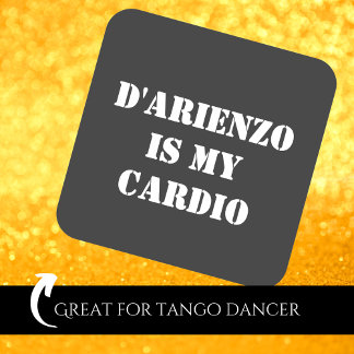 D'Arienzo is mijn cardio Tanguero Argentijnse Tang Vierkante Sticker