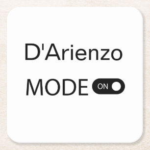 D'Arienzo mode grappig Tanguero Tango Dancer Milon Vierkante Kartonnen Onderzetter