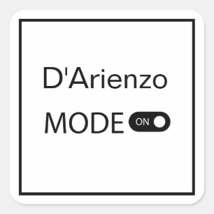D'Arienzo mode grappige Tanguero Tango Danser Milo Vierkante Sticker