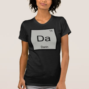 Darin Naam Chemie Element Periodiek Systeem T-shirt