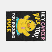 Daring Duckie - Borstkanker Krijger Fleece Deken (Voorkant (Horizontaal))