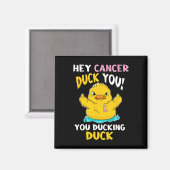 Daring Duckie - Borstkanker Krijger Magneet (Voorkant / Achterkant)