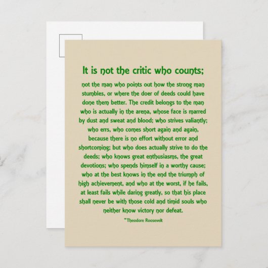 Daring groot - Briefkaart (Voorkant / Achterkant)