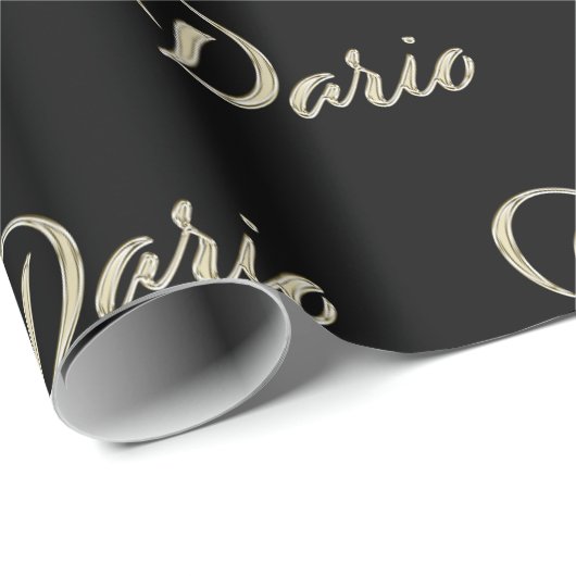 Dario Vorname Name edles Geschenkpapier Papier (Rol Hoek)