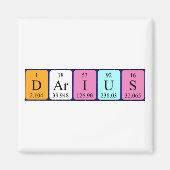 Darius periodiek table name magnet magneet (Voorkant)