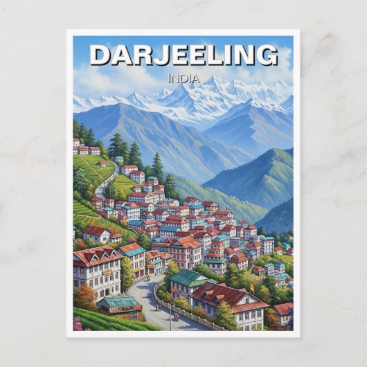 Darjeeling India  Briefkaart (Voorkant)