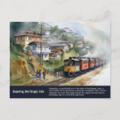 Darjeeling India | Reisverf voor Waterverf Briefkaart (Voorkant)