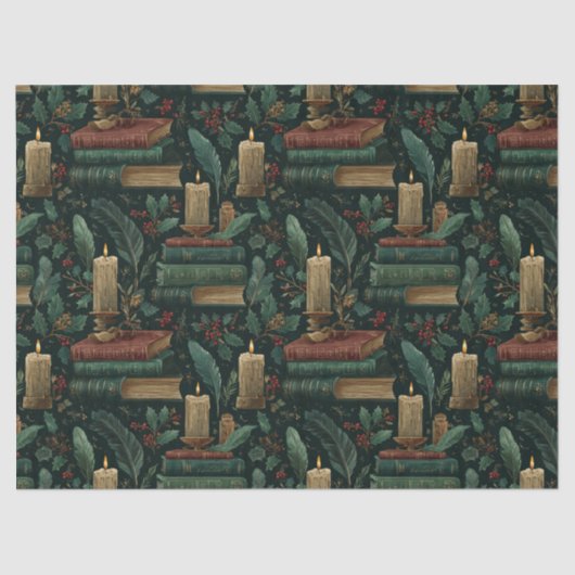 Dark Academia Book Lover Tissue Paper Tissuepapier (Voorkant)