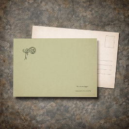 Dark Academia Botany Garden Reader Gift Briefkaart