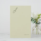 Dark Academia Botany Garden Reader Gift Briefpapier (Staand voorkant)