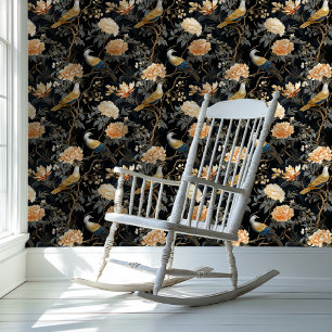 Dark Academia Chinoiserie Style papier peint flora