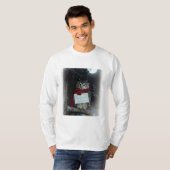 Dark Academia Christmas Owl Merry T-Shirt (Devant entier)