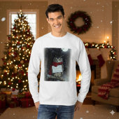 Dark Academia Christmas Owl Merry T-Shirt
