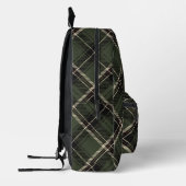 Dark Academia Dark Spruce Green Plaid Bedrukte Rugzak (Links)
