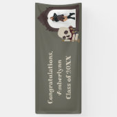 Dark Academia Foto Afstudeerfeest Spandoek (Verticaal)