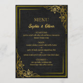 Dark Academia Gothic Elegant Wedding Menu (Devant)