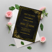Dark Academia Gothic Elegant Wedding Save the Date