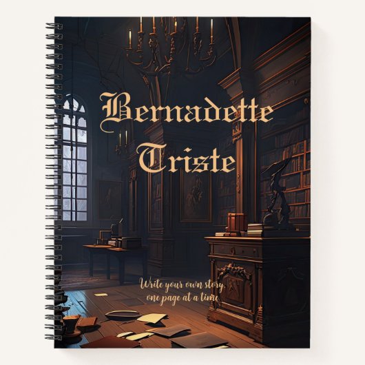Dark Academia Library Livres Vibes Nom Sentiment (Devant)