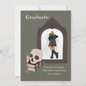 Dark Academia Photo Graduation Faire-part (Devant)