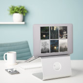 Dark Academia Reading Aesthetic Sticker Sheet (Laptop op bureau)