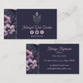 Dark Academia Rozen en Spiderwebs Visitekaartje (Voorkant / Achterkant)