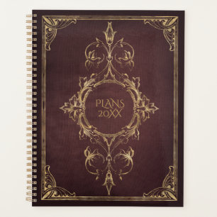 Dark Academia Scrollwork Book Hoesje Planner