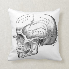 Dark Academia Skull Pillow Kussen