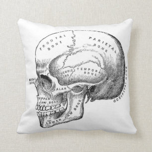 Dark Academia Skull Pillow Kussen