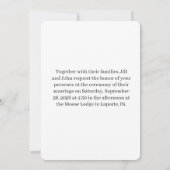 Dark Academia Steampunk Clock Wedding Invitation (Dos)