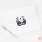 Dark Academia Vierkante Sticker (Envelop)