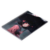 Dark Aesthetic Anime Girl with Umbrella Notitieboek (Linkerzijde)