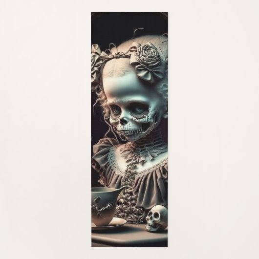 Dark Aesthetic Fitness Mat with Gothic Girl (Voorkant)