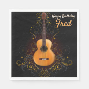 Dark Akoestische Gitaar Mannelijke Partij Servet