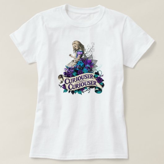 Dark Alice Curiouser and Curiouser T-Shirt (Design devant)