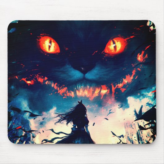 Dark Alice in Wonderland Mousepad Muismat (Voorkant)