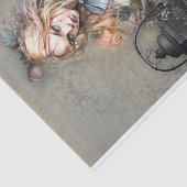 Dark Alice met boeken Decoupage papier (Detail)