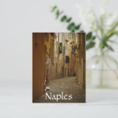Dark alley in Napels, briefkaart Italiaanse tekst (Staand voorkant)