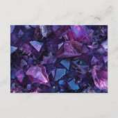 Dark Amethyst Boho Witch Crystals Black Wedding Informatiekaartje (Achterkant)